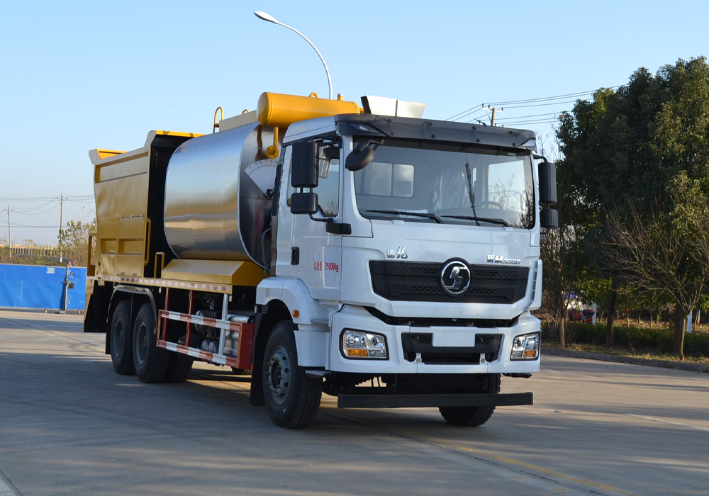 陜汽德龍后雙橋（8+12）同步碎石封層車(chē)